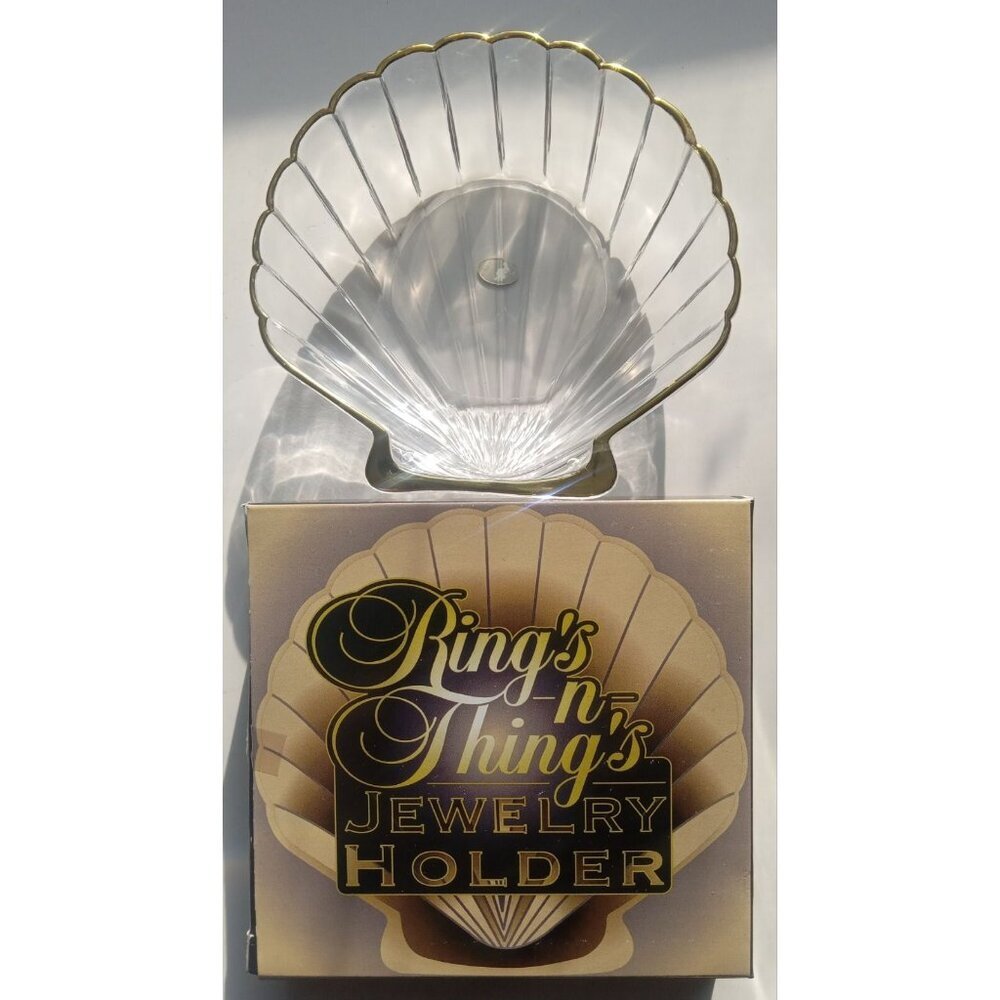 Seashell Jewelry Holder by Rings & Things – Decorative Trinket Display Stand